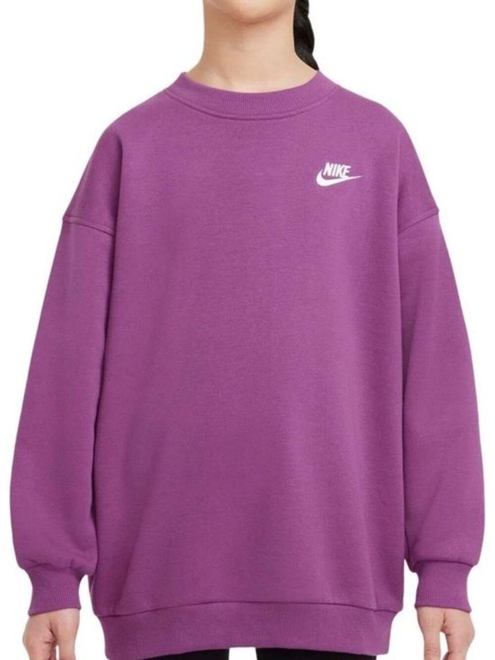 NWT Girls Kids Nike Sportclub Fleece Oversized Crewneck Sweatshirt Sz L  $40